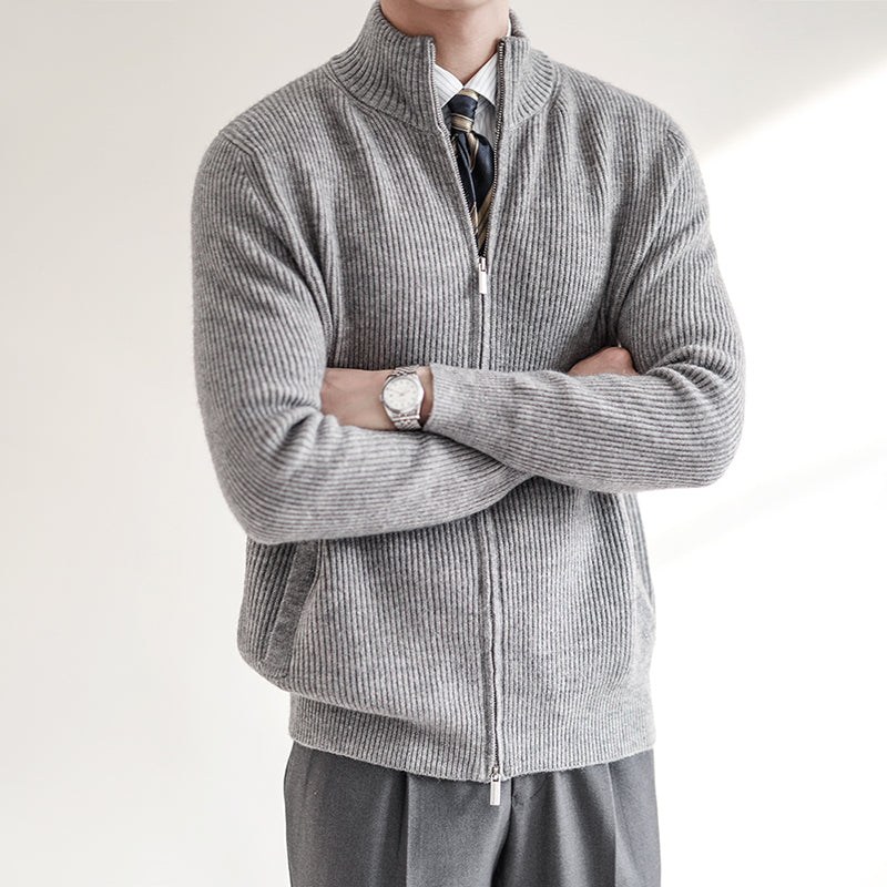 Theodore | Men's Full-Zip Cardigan | Stand Collar · PNY