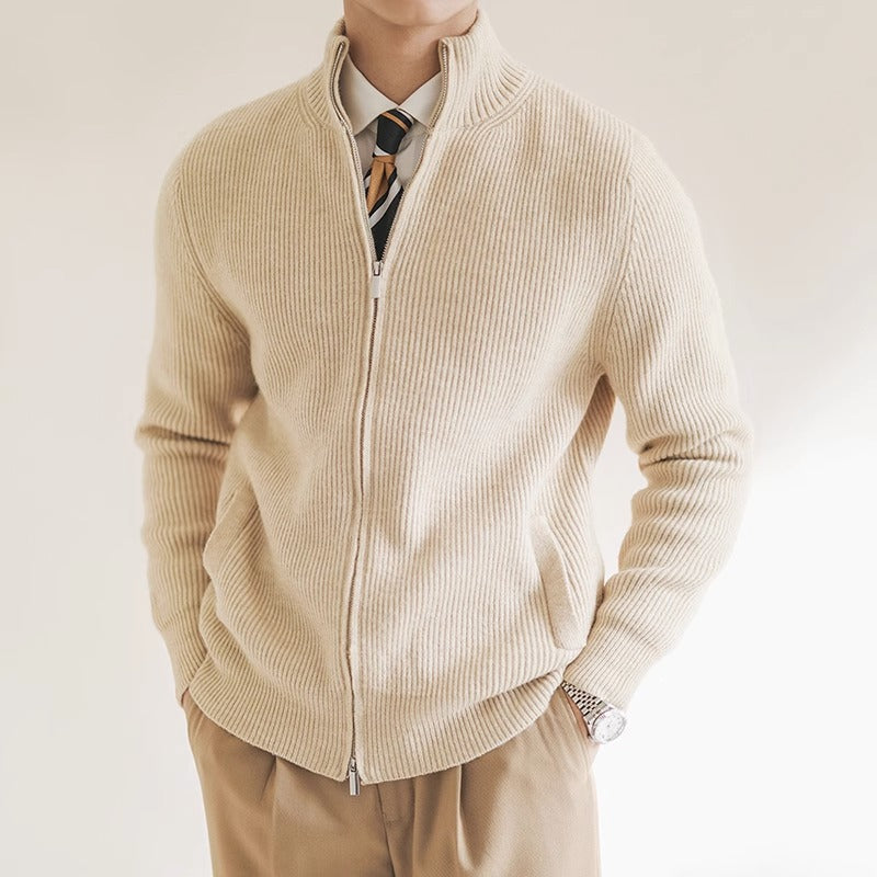 Theodore | Men's Full-Zip Cardigan | Stand Collar · PNY
