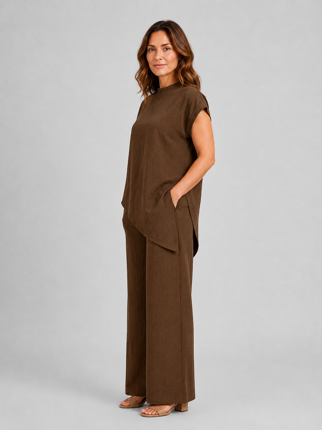 Vanessa | Women's Wide-Leg Set | Asymmetric Top · PNY