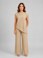Vanessa | Women's Wide-Leg Set | Asymmetric Top · PNY