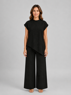 Vanessa | Women's Wide-Leg Set | Asymmetric Top · PNY