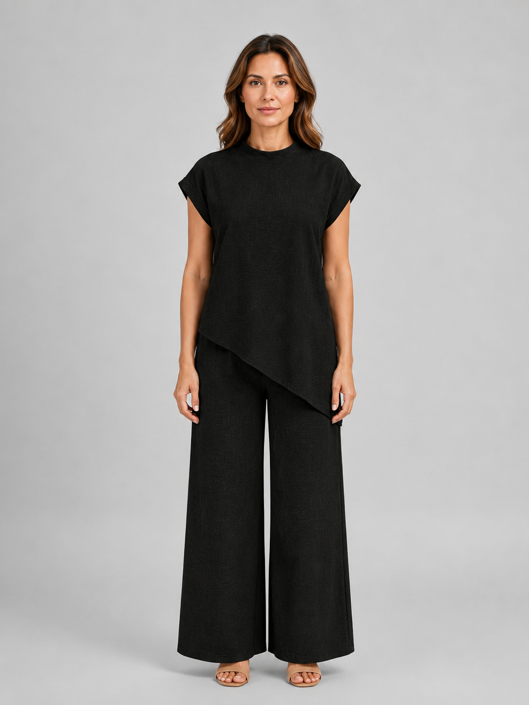 Vanessa | Women's Wide-Leg Set | Asymmetric Top · PNY