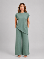 Vanessa | Women's Wide-Leg Set | Asymmetric Top · PNY