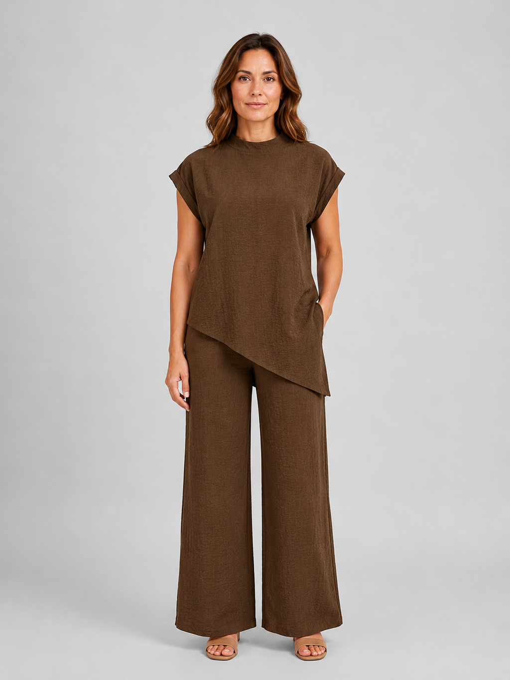 Vanessa | Women's Wide-Leg Set | Asymmetric Top · PNY