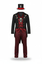 Victor | Men's Skull Halloween Costume | Striped Tailcoat · PNY
