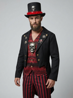Victor | Men's Skull Halloween Costume | Striped Tailcoat-Pick NewYork