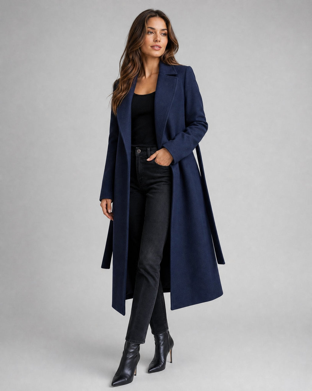 Vivian | Women's Belted Coat | Notch Lapel · PNY