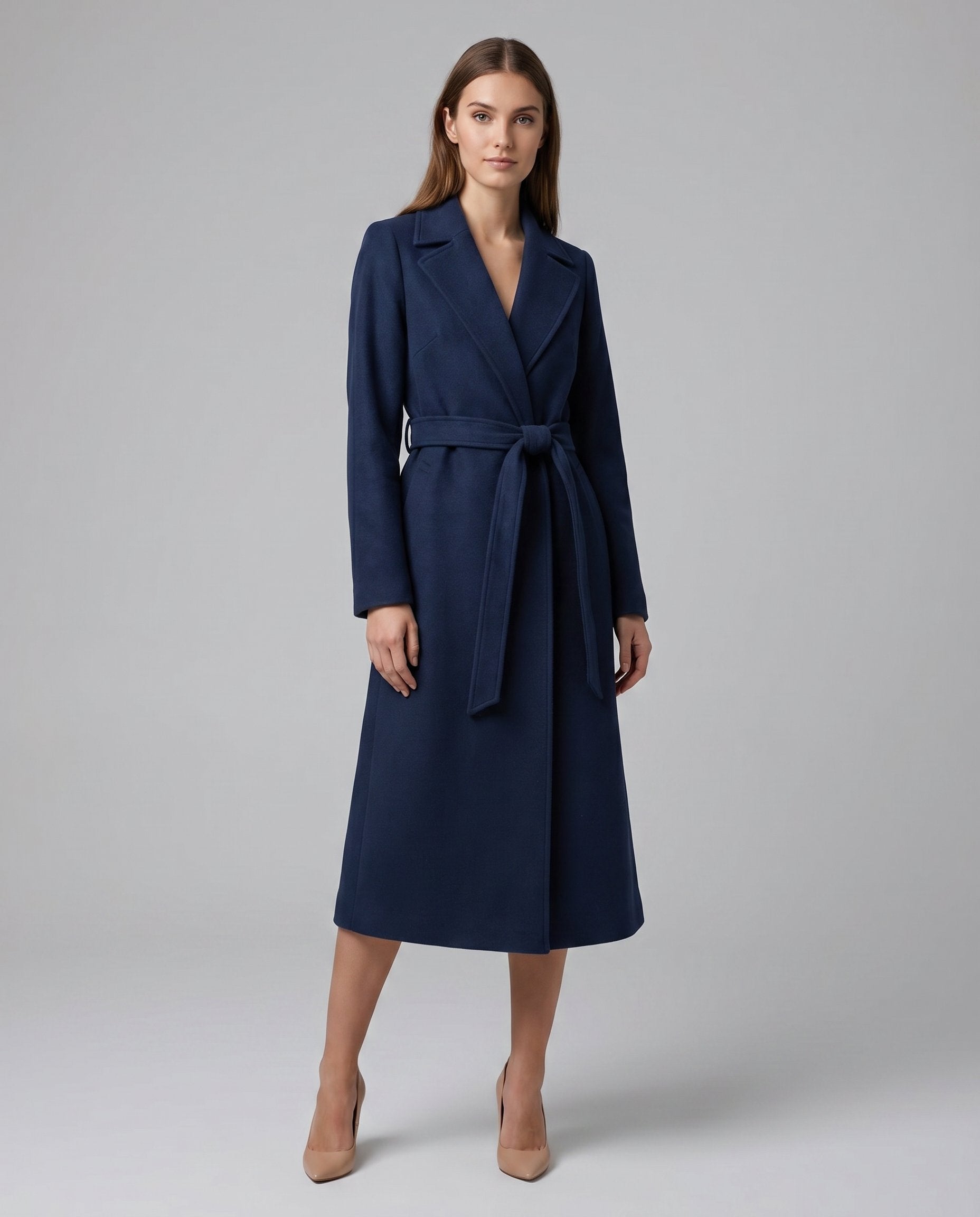 Vivian | Women's Belted Coat | Notch Lapel · PNY