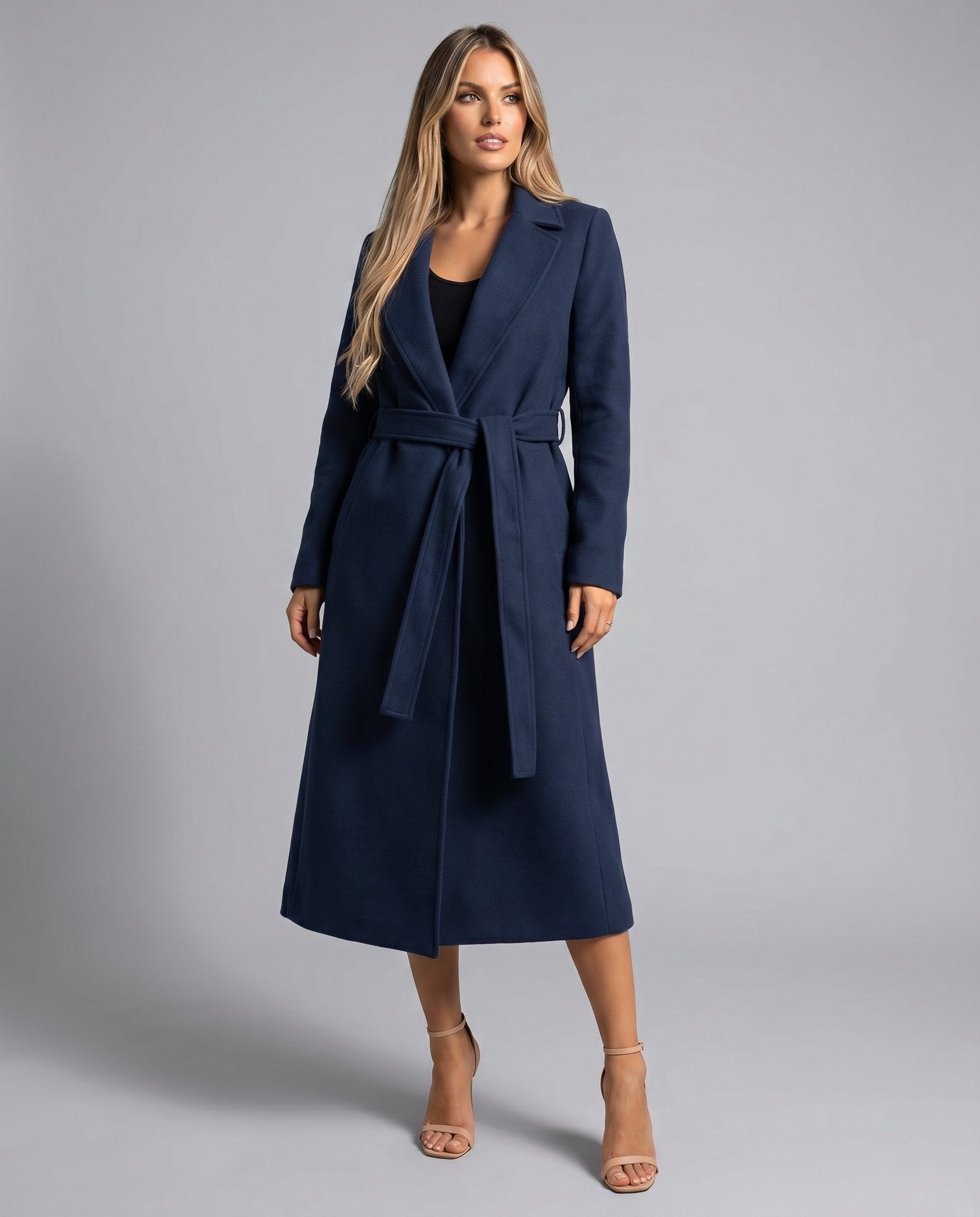 Vivian | Women's Belted Coat | Notch Lapel · PNY
