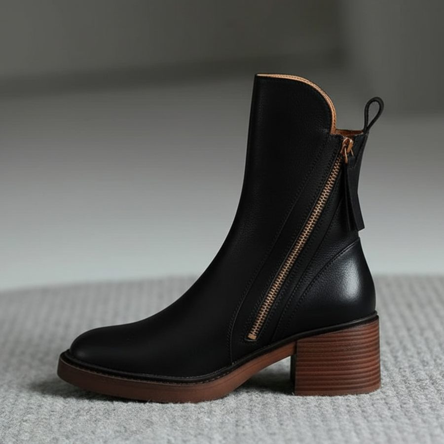 Vivian | Women's Block-Heel Boots | Side Zip · PNY