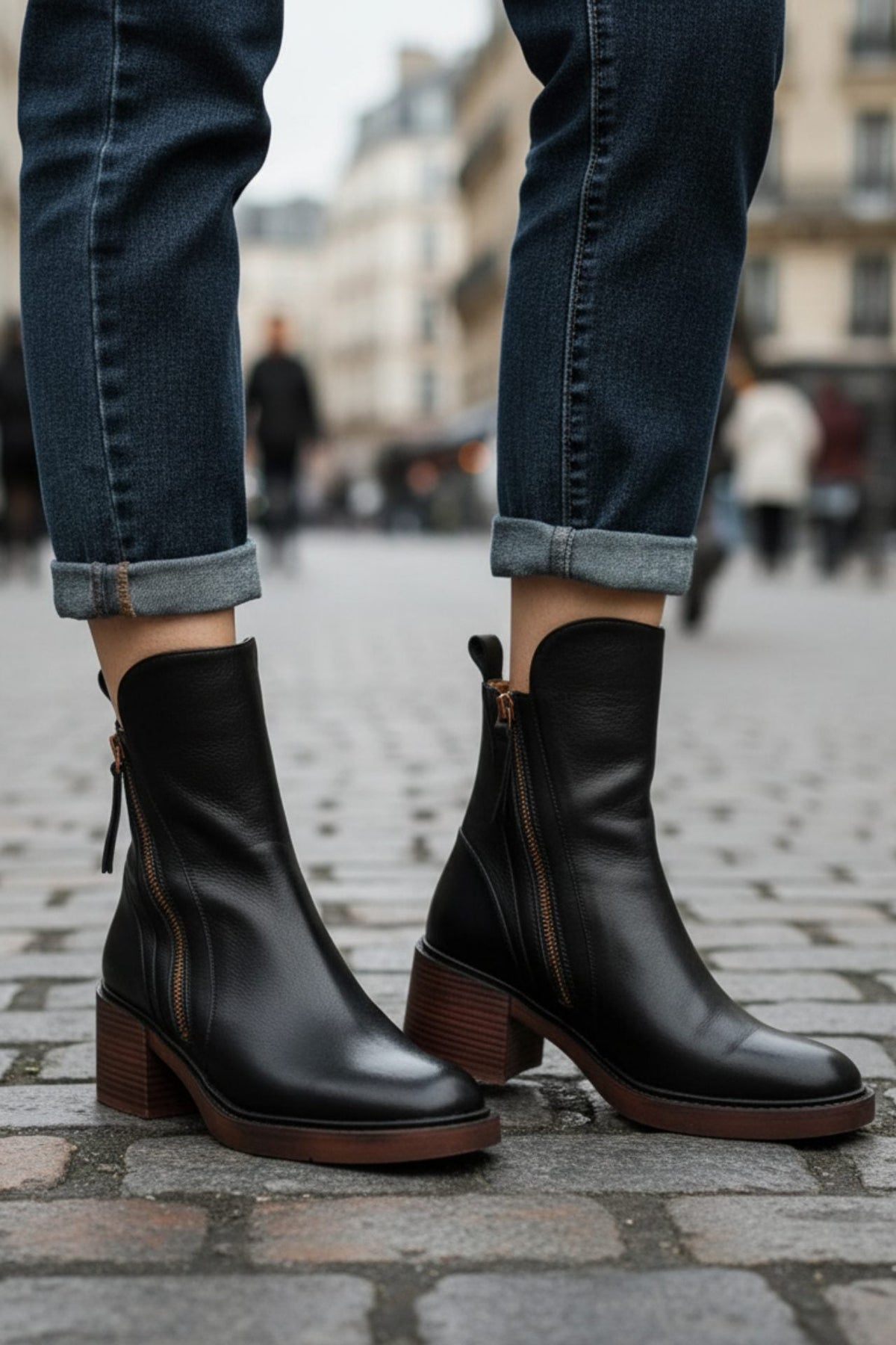 Vivian | Women's Block-Heel Boots | Side Zip · PNY