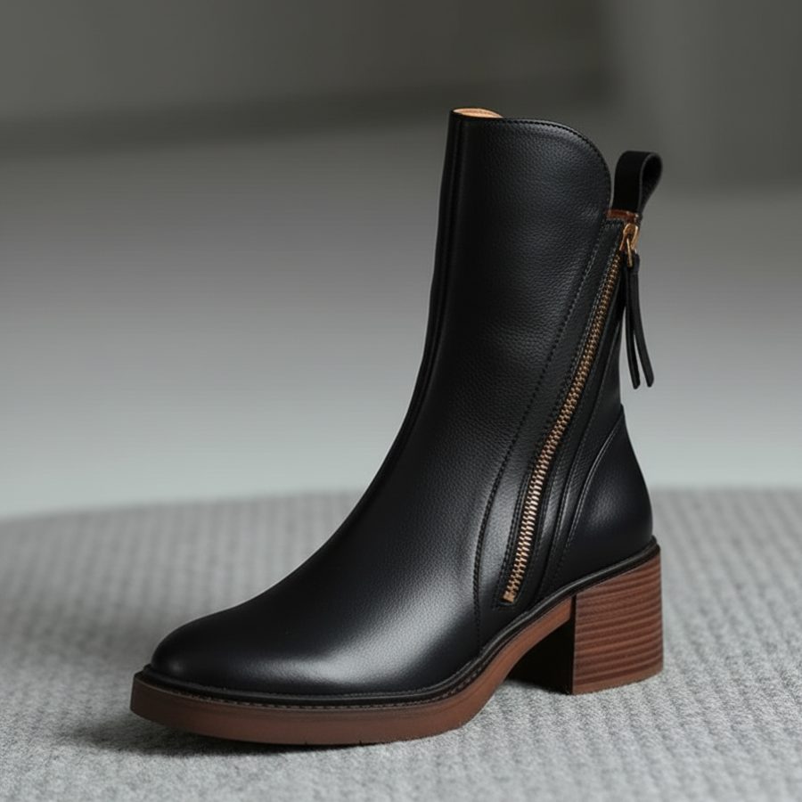Vivian | Women's Block-Heel Boots | Side Zip · PNY