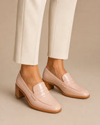 Vivian | Women's Block-Heel Loafers | Patent Leather · PNY