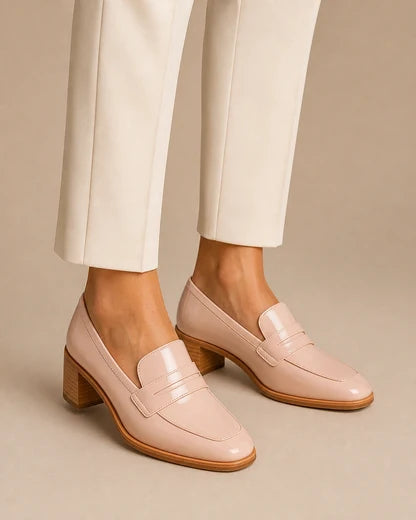 Vivian | Women's Block-Heel Loafers | Patent Leather · PNY