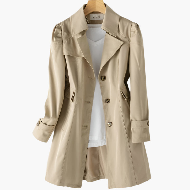 Vivian | Women's Classic Trench Coat | Button-Front · PNY