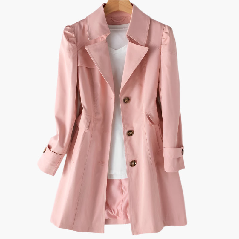 Vivian | Women's Classic Trench Coat | Button-Front · PNY