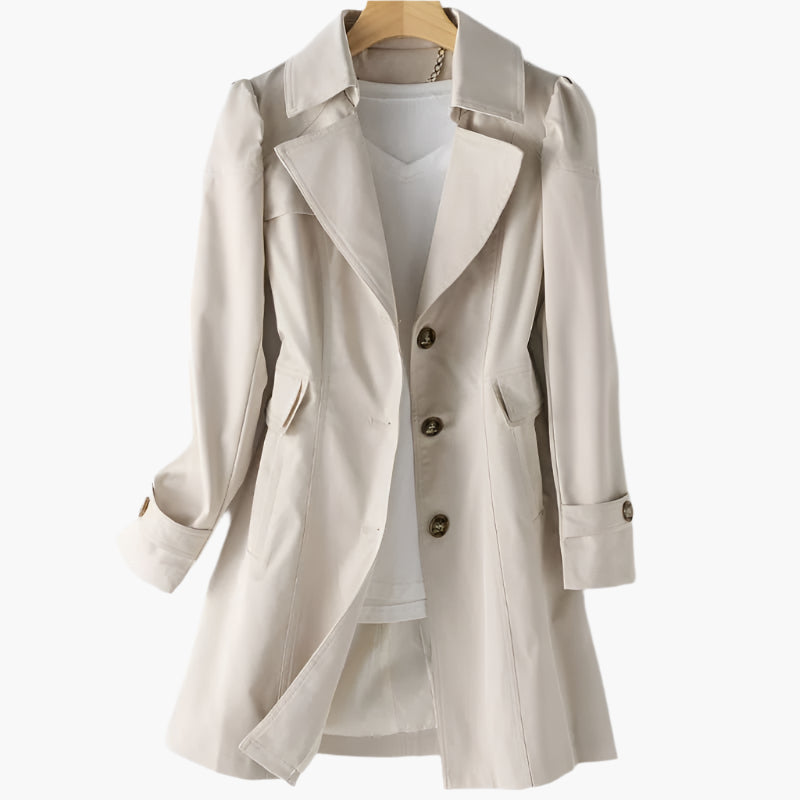Vivian | Women's Classic Trench Coat | Button-Front · PNY