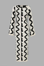 Vivian | Women's Crewneck Dress | Wave Knit · PNY