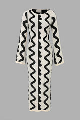 Vivian | Women's Crewneck Dress | Wave Knit