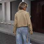 Vivian | Women's Cropped Trench Jacket | Double-Breasted · PNY
