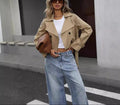 Vivian | Women's Cropped Trench Jacket | Double-Breasted · PNY