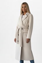 Vivian | Women's Double-Breasted Coat | Belted Waist · PNY