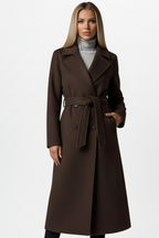 Vivian | Women's Double-Breasted Coat | Belted Waist · PNY