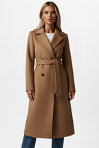 Vivian | Women's Double-Breasted Coat | Belted Waist · PNY