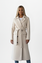 Vivian | Women's Double-Breasted Coat | Belted Waist · PNY
