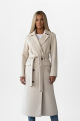 Vivian | Women's Double-Breasted Coat | Belted Waist