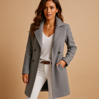 Vivian | Women's Double-Breasted Coat | Notch Lapel · PNY