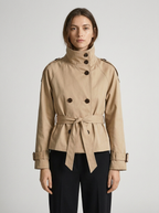 Vivian | Women's Double-Breasted Trench Coat | Belted Waist · PNY