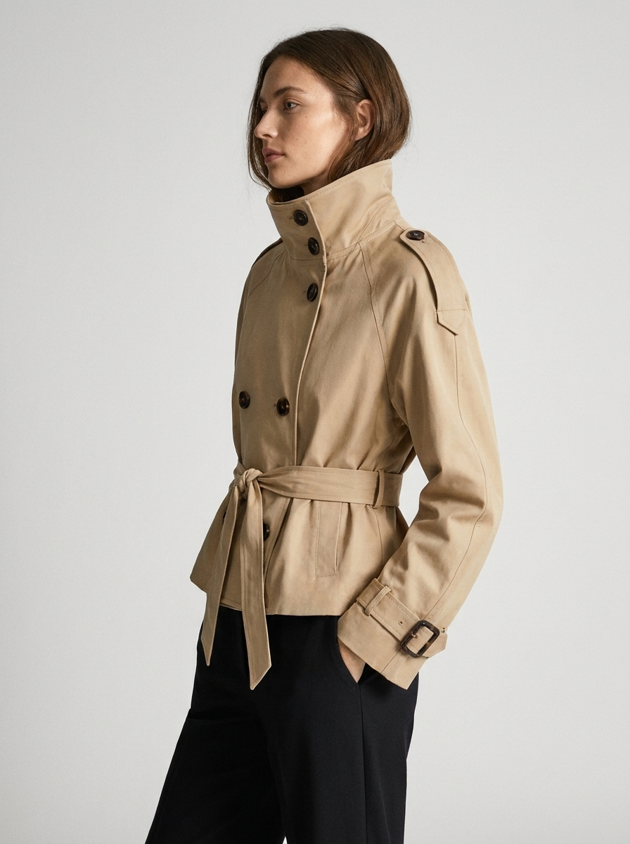 Vivian | Women's Double-Breasted Trench Coat | Belted Waist · PNY