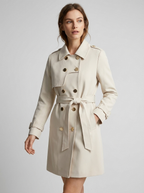 Vivian | Women's Double-Breasted Trench Coat | Belted Waist