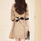 Vivian | Women's Double-Breasted Trench Coat | Contrast Trim · PNY