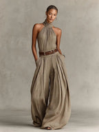 Vivian | Women's Halter Jumpsuit | Wide-Leg · PNY