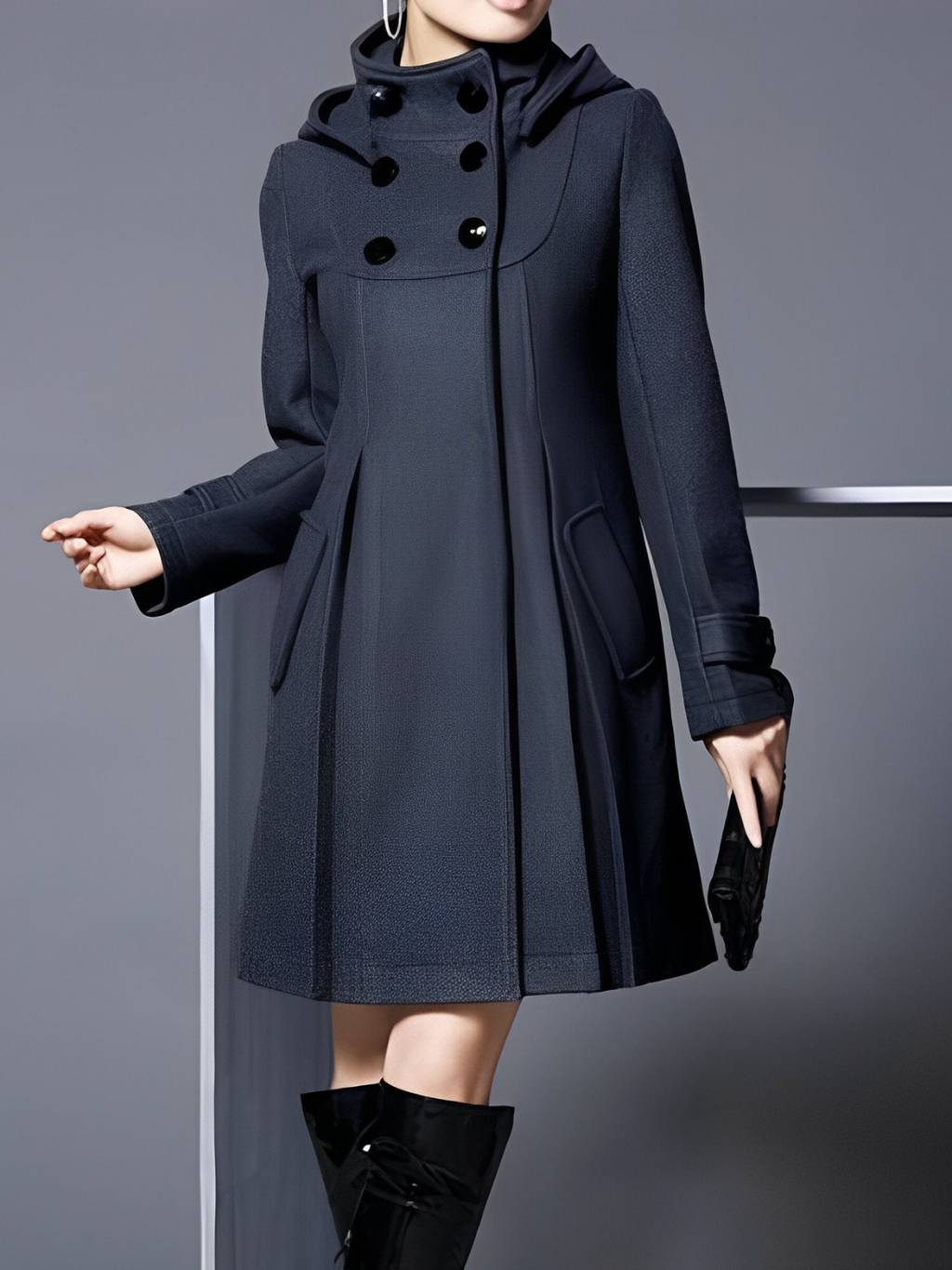 Vivian | Women's Hooded Coat | Double-Breasted · PNY