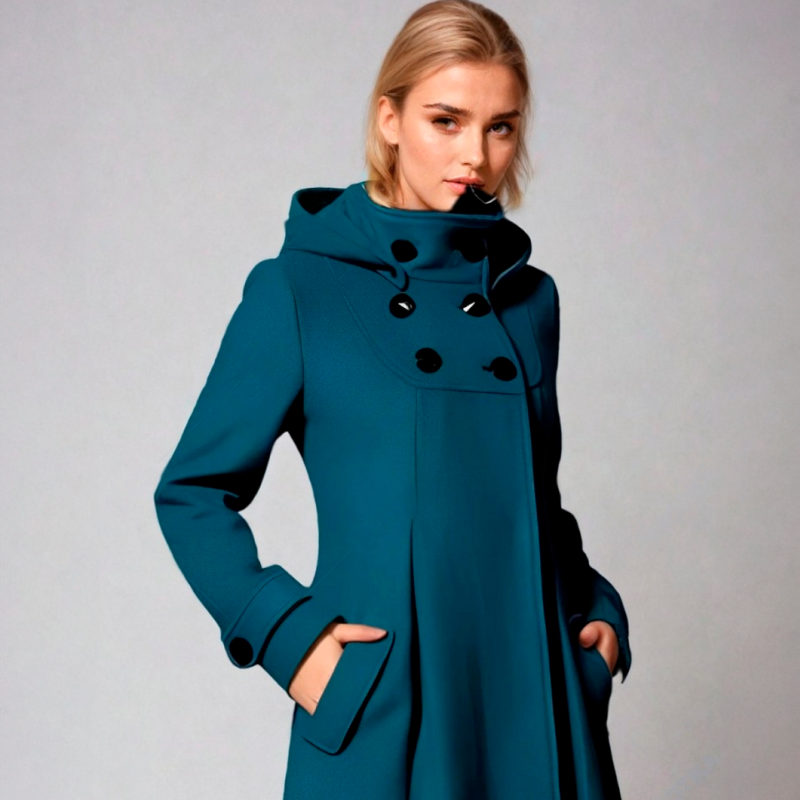 Vivian | Women's Hooded Coat | Double-Breasted · PNY