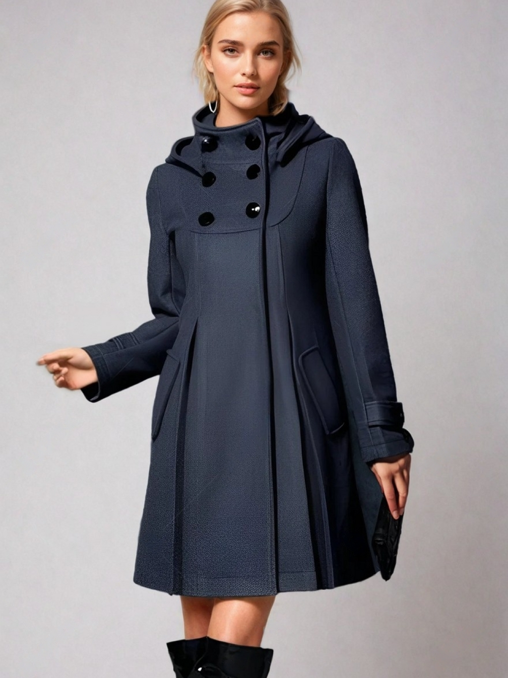 Vivian | Women's Hooded Coat | Double-Breasted · PNY