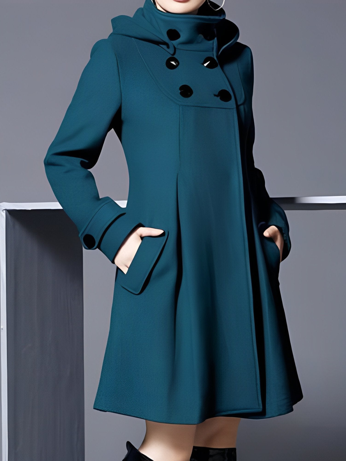 Vivian | Women's Hooded Coat | Double-Breasted · PNY