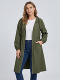 Vivian | Women's Hooded Trench Coat | Drawstring Waist