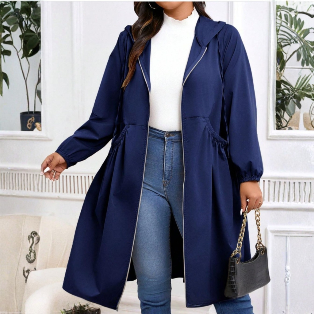 Vivian | Women's Hooded Trench Coat | Drawstring Waist · PNY