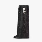 Vivian | Women's Knee-High Boots | Rhinestone Padlock · PNY