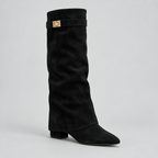 Vivian | Women's Knee-High Boots | Suede Fold-Over · PNY