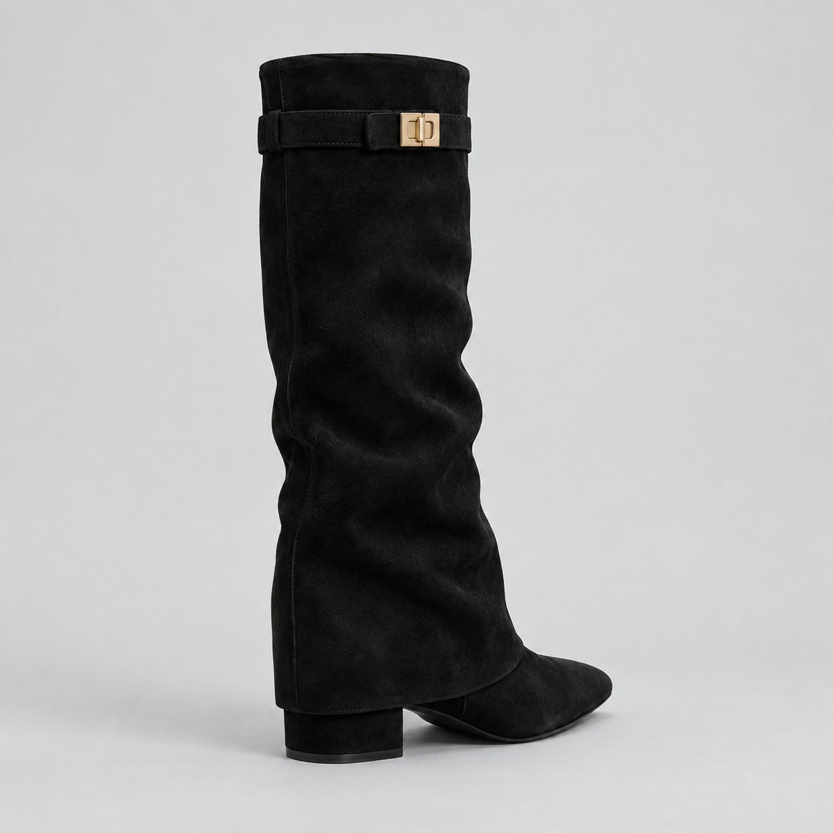 Vivian | Women's Knee-High Boots | Suede Fold-Over · PNY