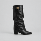 Vivian | Women's Knee-High Boots | Suede Fold-Over · PNY