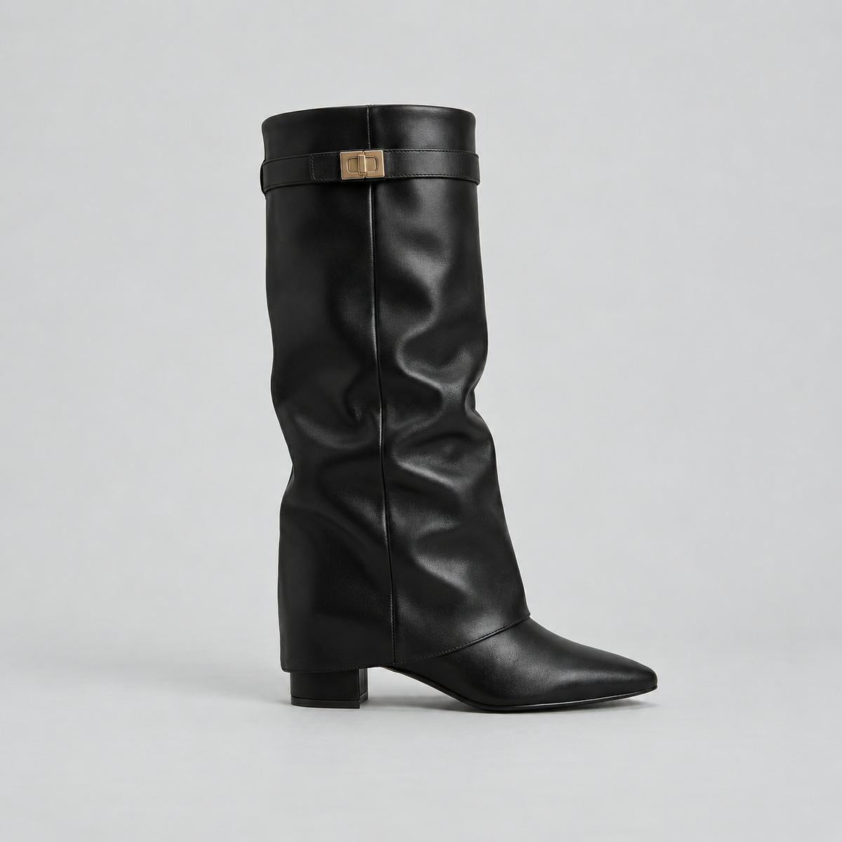 Vivian | Women's Knee-High Boots | Suede Fold-Over · PNY