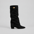 Vivian | Women's Knee-High Boots | Suede Fold-Over