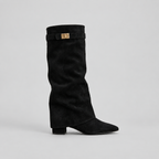 Vivian | Women's Knee-High Boots | Suede Fold-Over · PNY