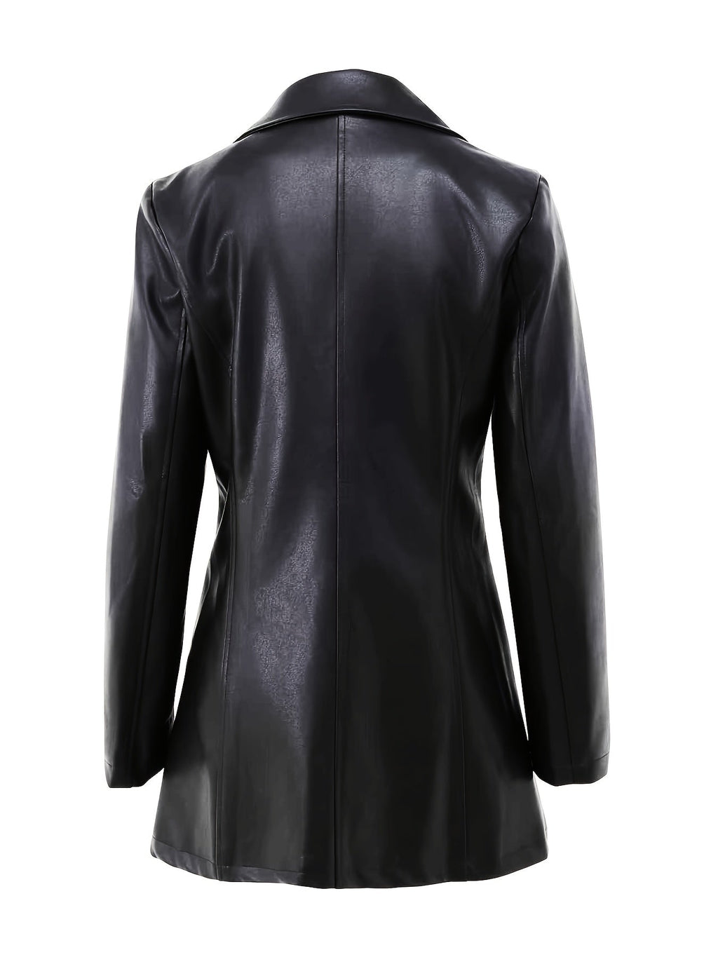 Vivian | Women's Lapel Coat | Faux Leather · PNY